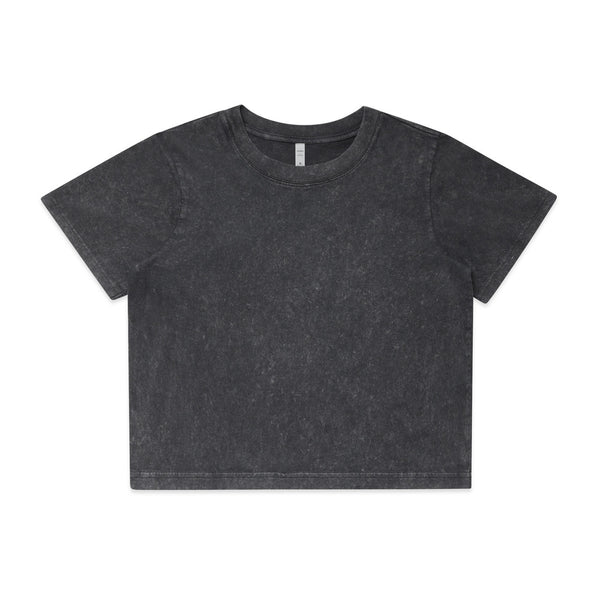 Wo's Stone Wash Heavy Crop Tee | 4086 Wo's Stone Wash Heavy Crop Tee | 4086