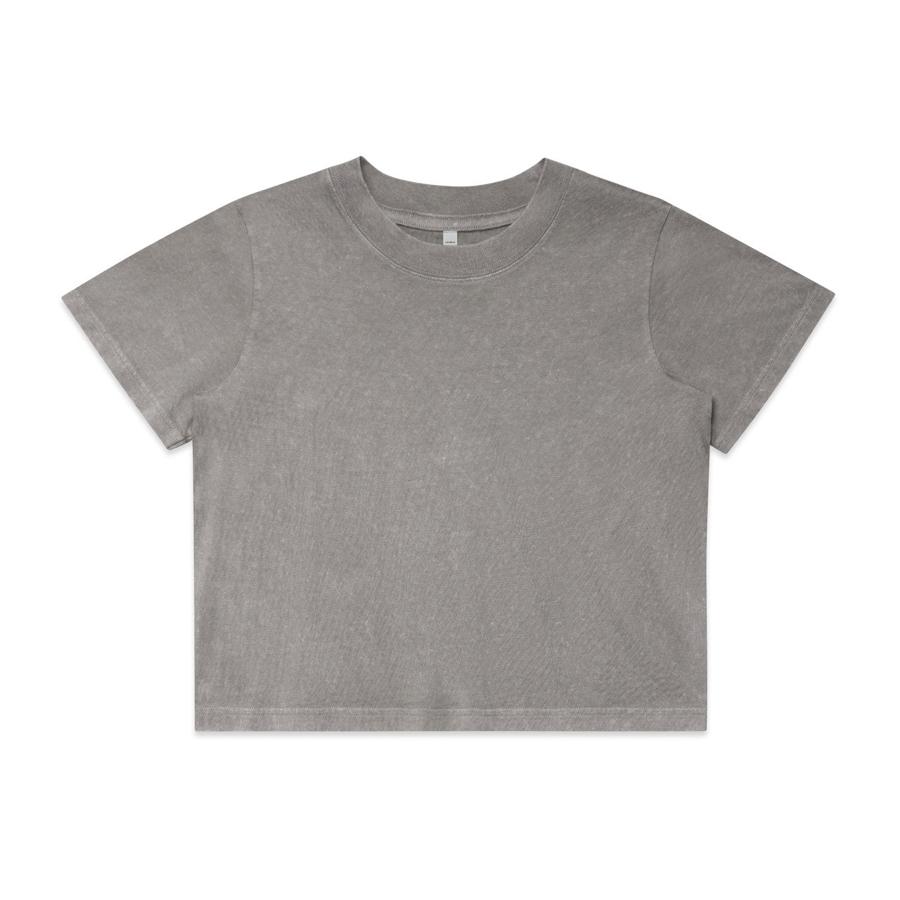 Wo's Stone Wash Heavy Crop Tee | 4086