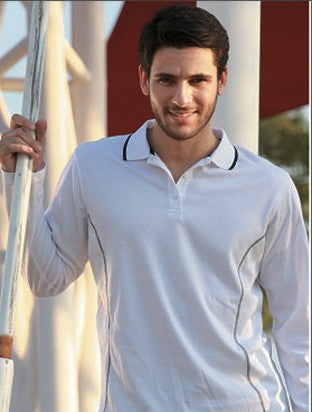 Stitch Feature Essentials-Unisex Adults Long Sleeve Polo