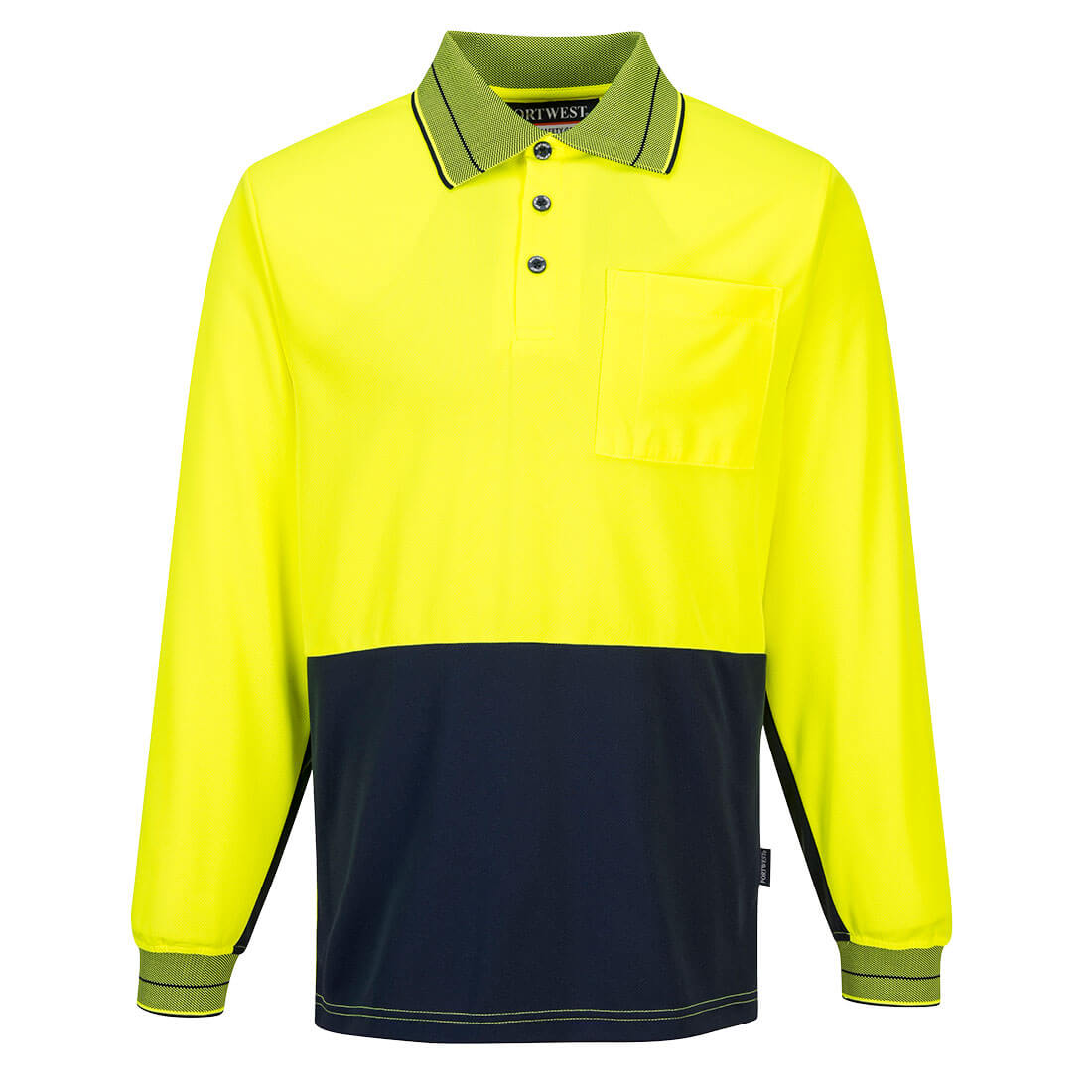 Hi-Vis Contrast Class D Polo Shirt L/S