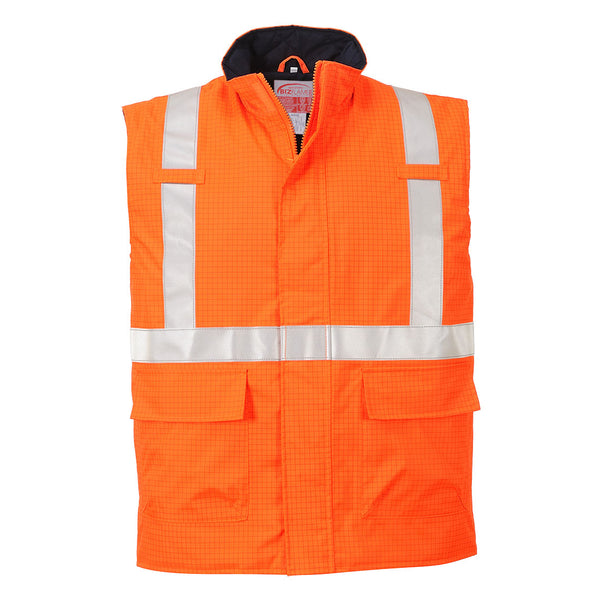 Bizflame Rain Hi-Vis Anti-Static FR Bodywarmer Bizflame Rain Hi-Vis Anti-Static FR Bodywarmer