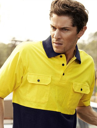 Unisex Adults Hi-Vis Cotton Jersey Polo S/S