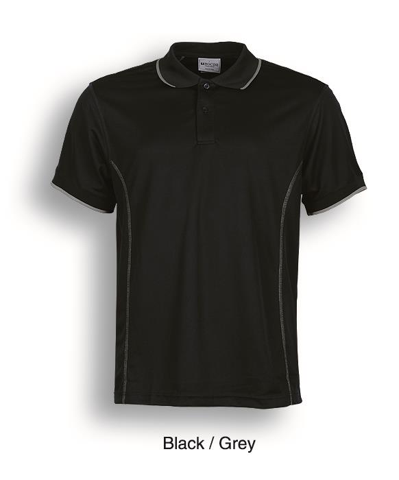 Stitch Feature Essentials-Mens Short Sleeve Polo