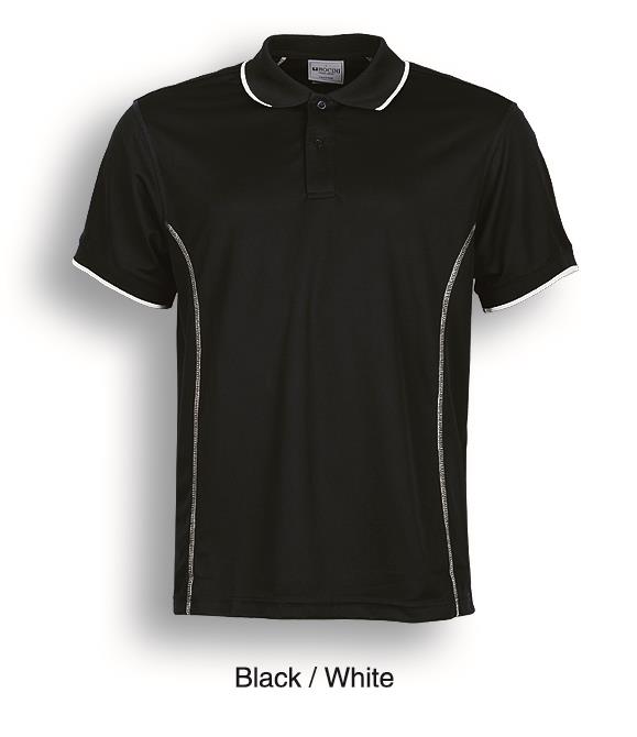 Stitch Feature Essentials-Mens Short Sleeve Polo