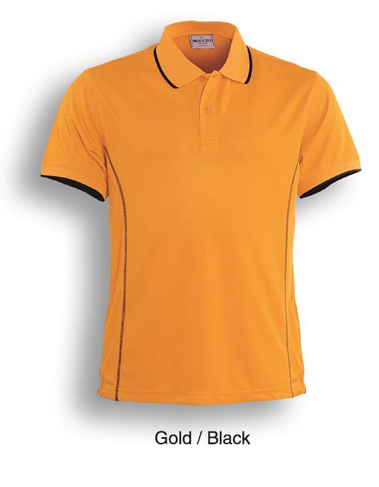 Stitch Feature Essentials-Mens Short Sleeve Polo