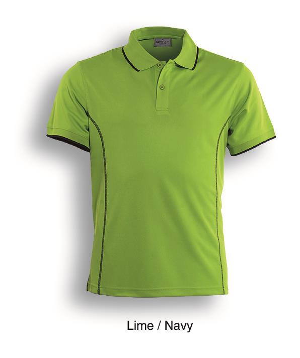 Stitch Feature Essentials-Mens Short Sleeve Polo