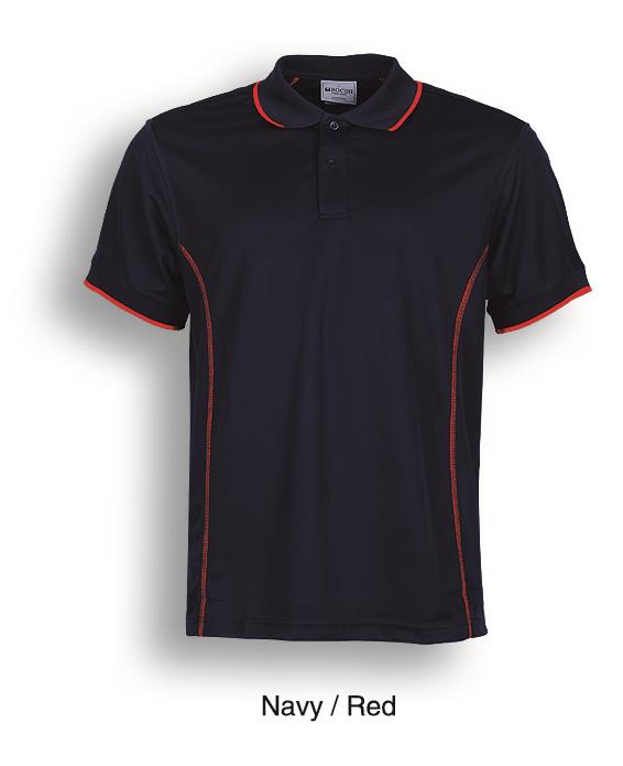 Stitch Feature Essentials-Mens Short Sleeve Polo