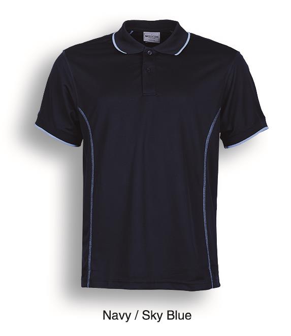 Stitch Feature Essentials-Mens Short Sleeve Polo