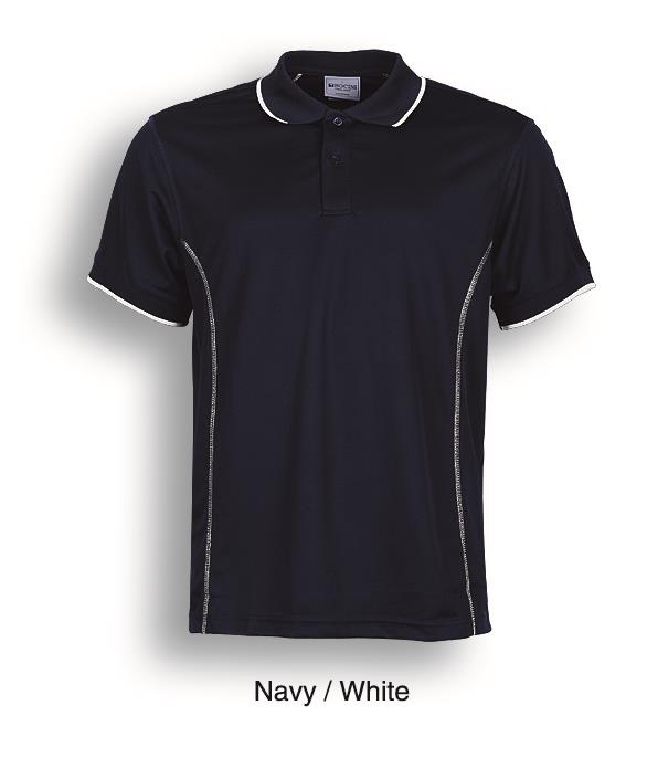 Stitch Feature Essentials-Mens Short Sleeve Polo
