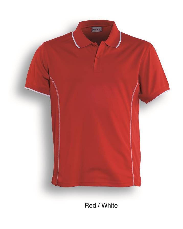Stitch Feature Essentials-Mens Short Sleeve Polo