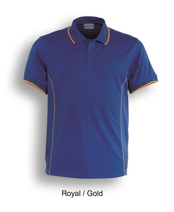 Stitch Feature Essentials-Mens Short Sleeve Polo