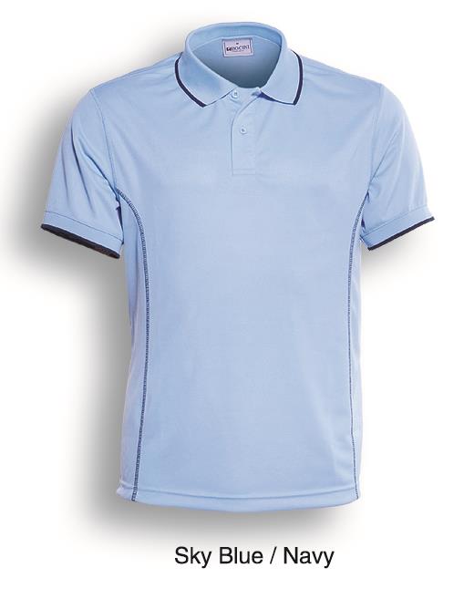 Stitch Feature Essentials-Mens Short Sleeve Polo