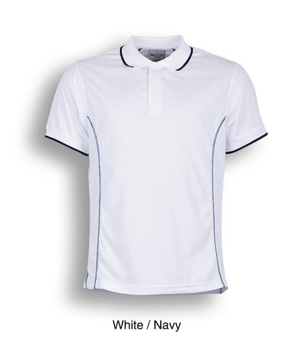 Stitch Feature Essentials-Mens Short Sleeve Polo