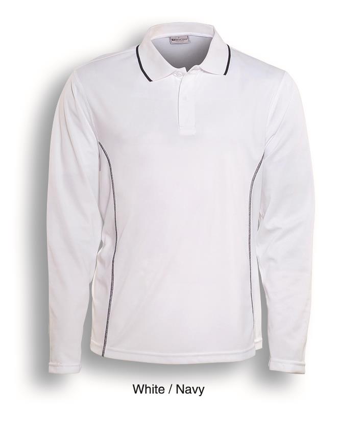 Stitch Feature Essentials-Unisex Adults Long Sleeve Polo