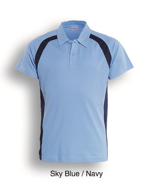 Team Essential-Ladies Short Sleeve Contrast Panel Polo