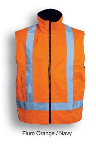 Unisex Adults Hi-Vis Reversible Vest With Reflective tape