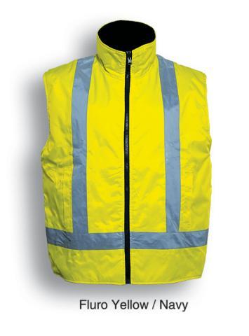 Unisex Adults Hi-Vis Reversible Vest With Reflective tape