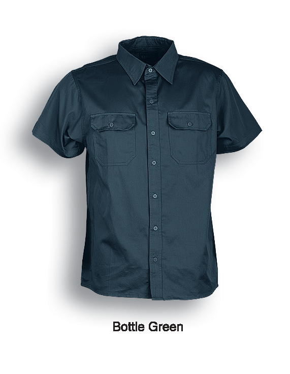 Unisex Adults Cotton Drill Work Shirt S/S