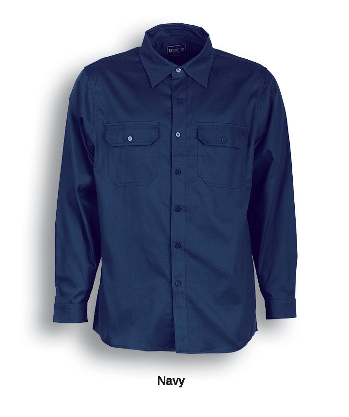 Unisex Adults Cotton Drill Work Shirt L/S