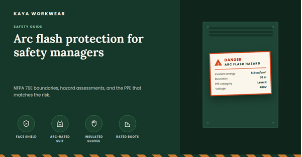 Arc Flash Protection Guide for Safety Managers | Kaya Workwear - Kaya Workwear