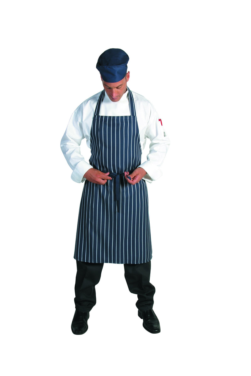 Pinstripe Full Bib Apron - No Pocket | 2536