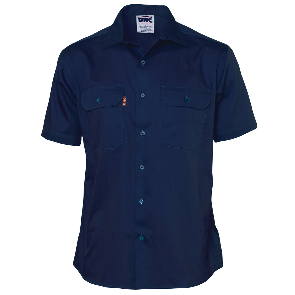 Cotton Drill Work Shirt - Short Sleeve | 3201