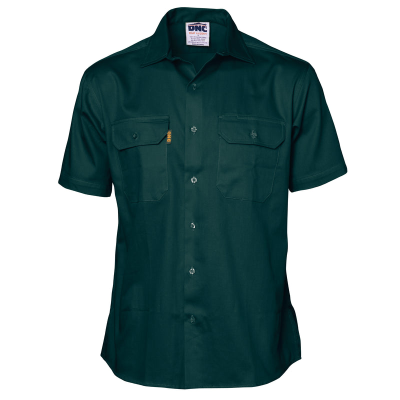 Cotton Drill Work Shirt - Short Sleeve | 3201