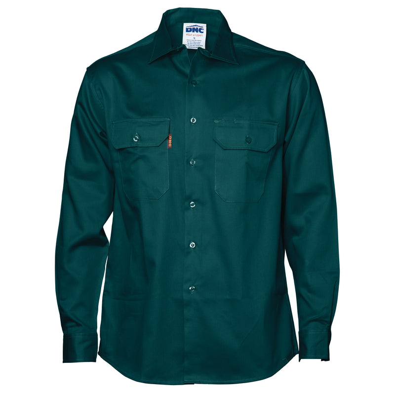 Cotton Drill Work Shirt - Long Sleeve | 3202