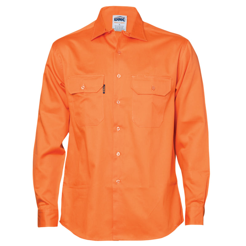 Cotton Drill Work Shirt - Long Sleeve | 3202