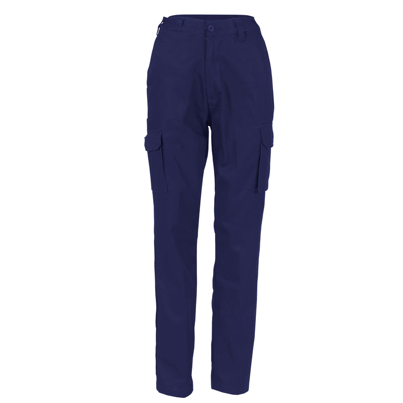 Ladies Cotton Drill Cargo Pants | 3322