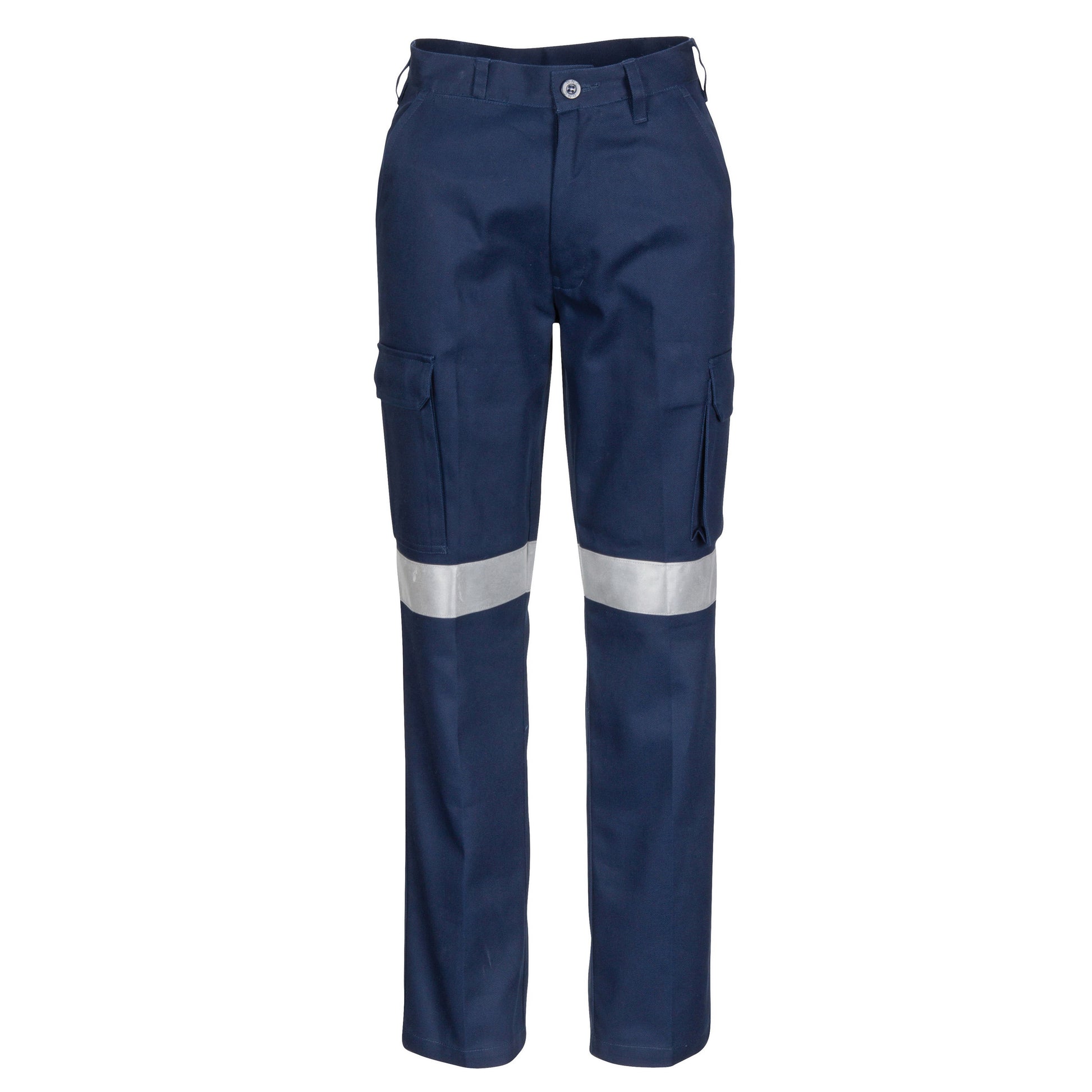 Ladies Cotton Drill Cargo Pants With 3M Reflective Tape | 3323