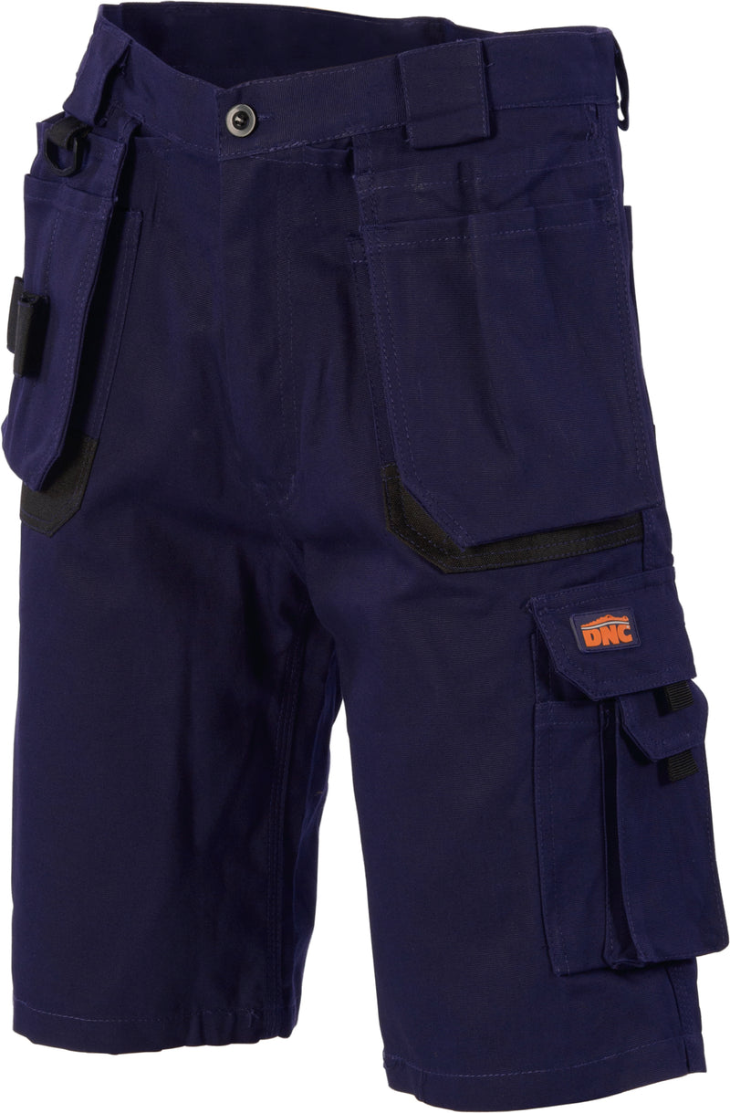 Duratex Cotton Duck Weave Tradies Cargo Shorts - With Twin Holster Tool Pocket | 3336