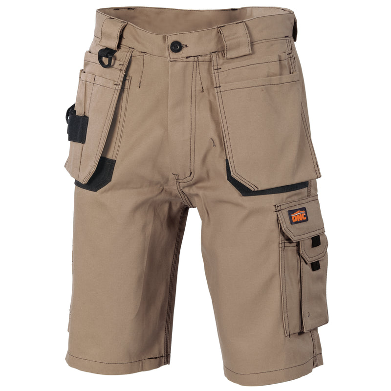 Duratex Cotton Duck Weave Tradies Cargo Shorts - With Twin Holster Tool Pocket | 3336