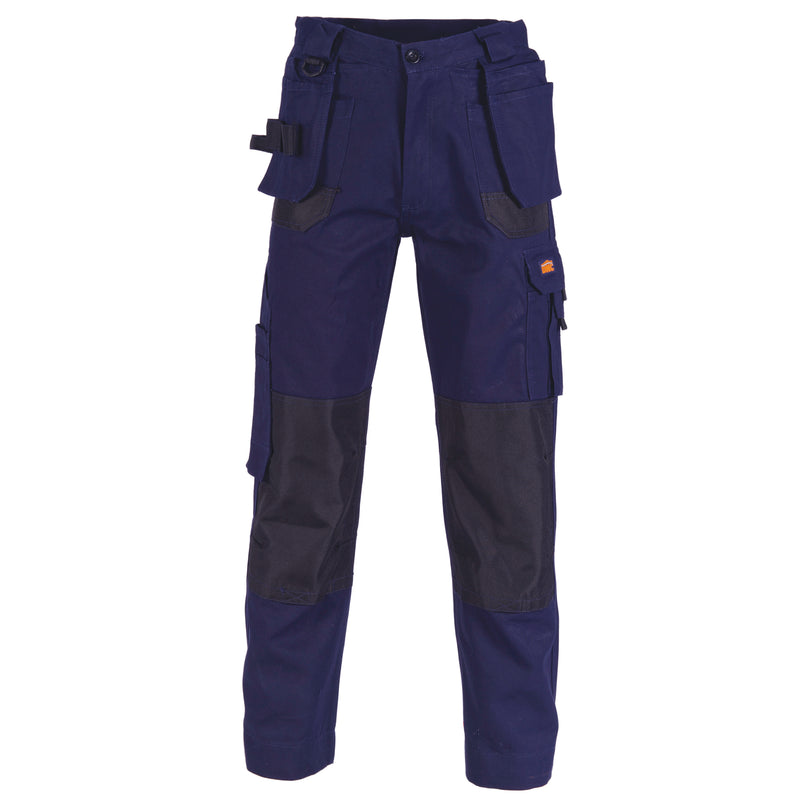 Duratex Cotton Duck Weave Tradies Cargo Pants With Twin Holster Tool Pocket - Knee Pads Not Included | 3337