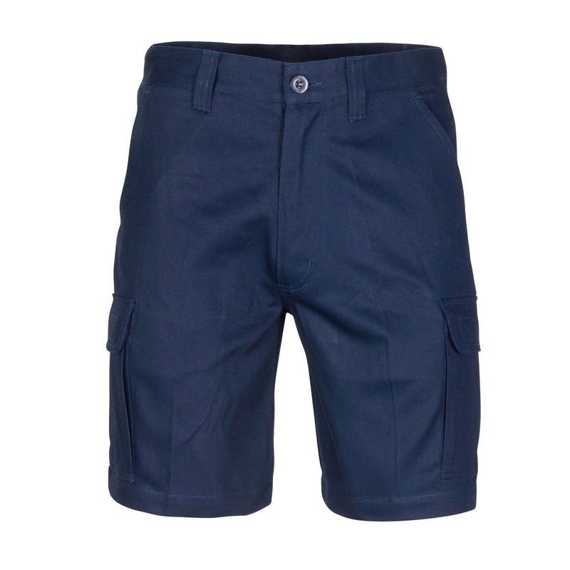 Middle Weight Cotton Double Slant Cargo Shorts - With Shorter Leg Length | 3358