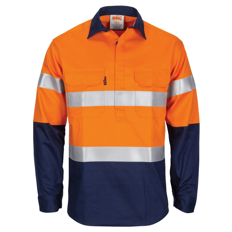Patron Saint Flame Retardant 2 Tone Closed Front Cotton Shirt With 3M F/R Tape - L/S | 3407