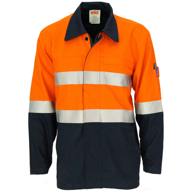 Patron Saint Flame Retardant Two Tone Drill Arc Rated Welder'S Jacket With Loxy F/R Tape | 3458