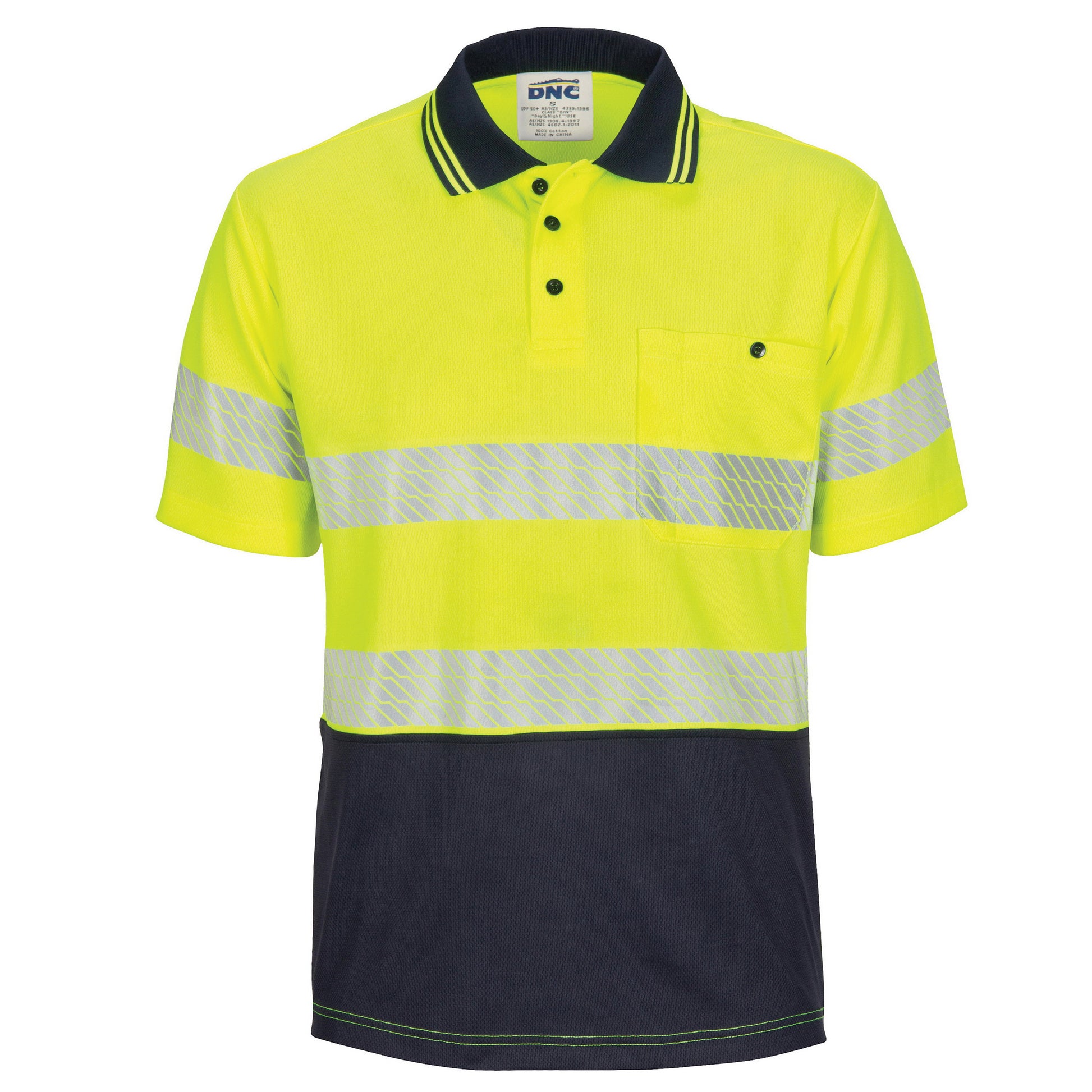 Hi-Vis Segment Taped Mircomesh Polo - Short Sleeve | 3511