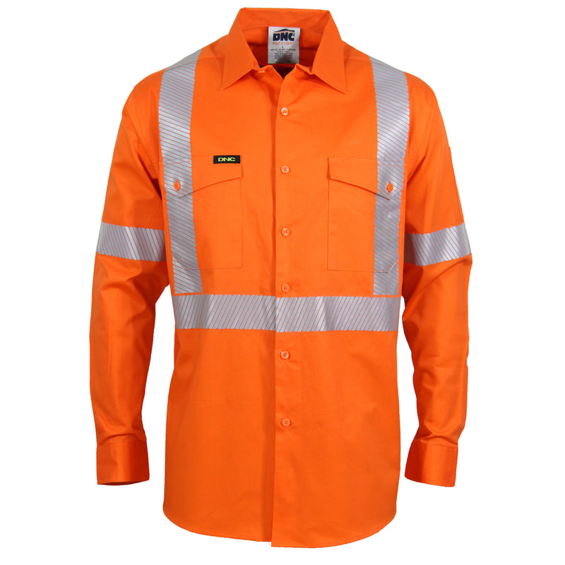 Hi-Vis Segment Taped Coolight "X" Back Shirt | 3646
