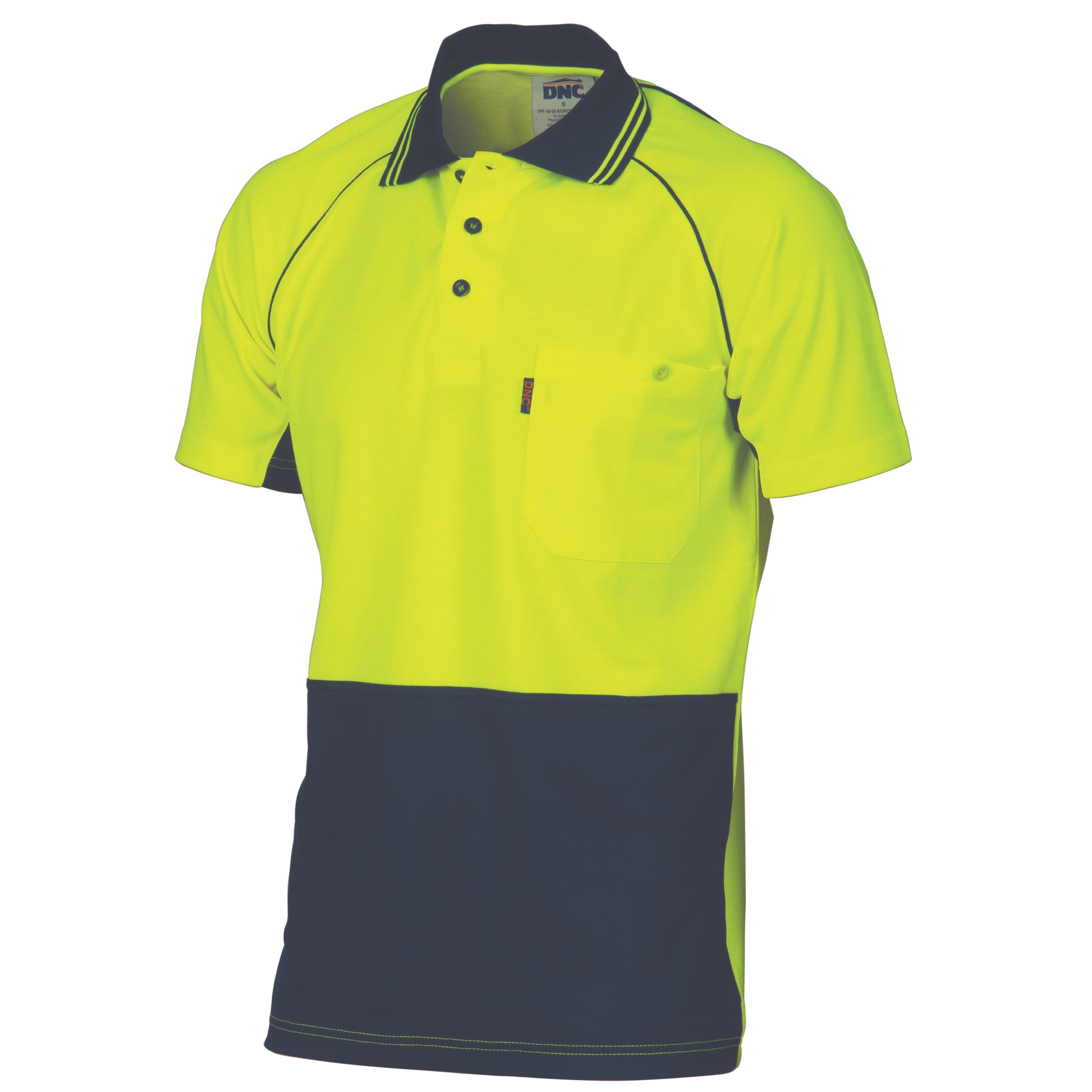 Hi-Vis Cotton Backed Cool-Breeze Contrast Polo - Short Sleeve | 3719