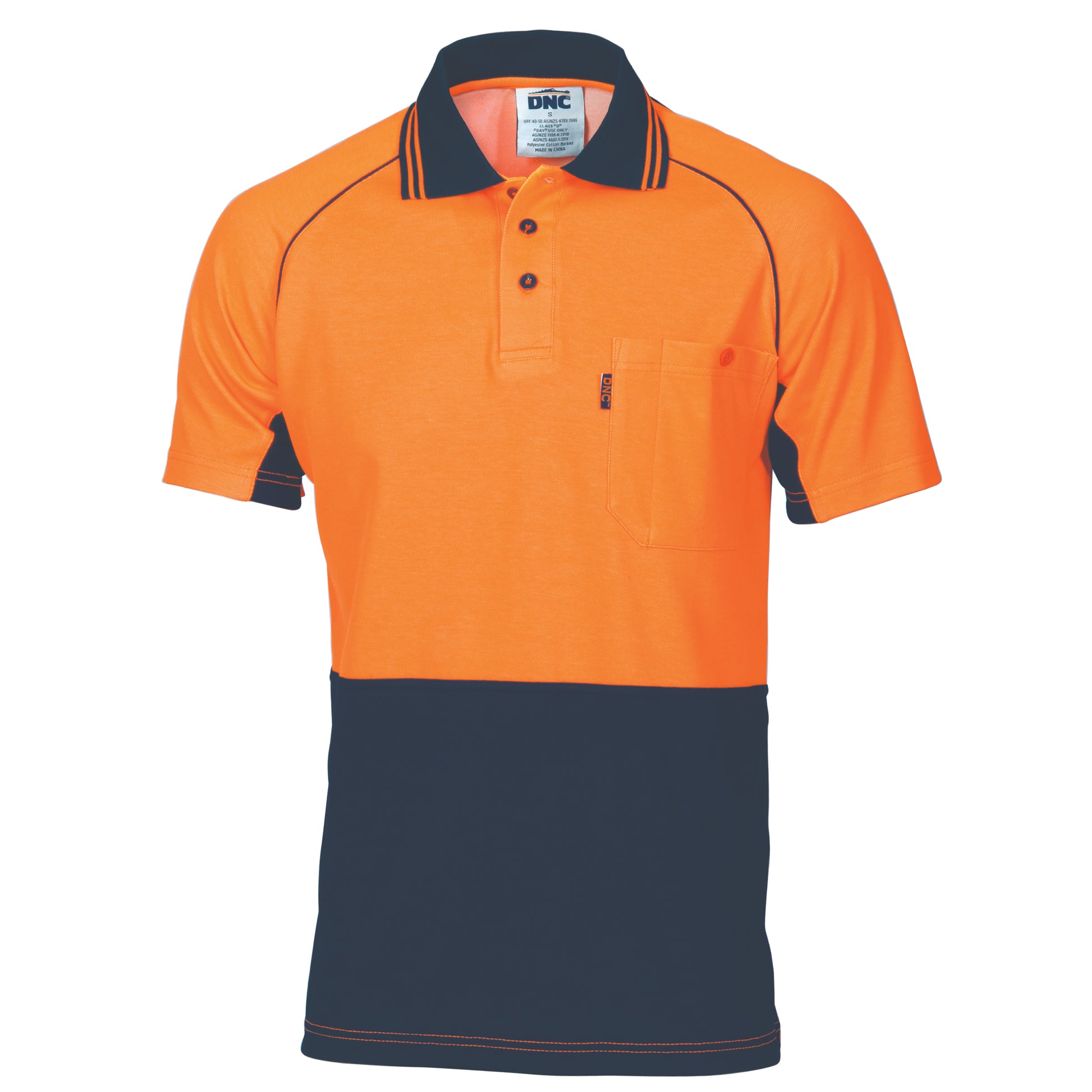 Hi-Vis Cotton Backed Cool-Breeze Contrast Polo - Short Sleeve | 3719