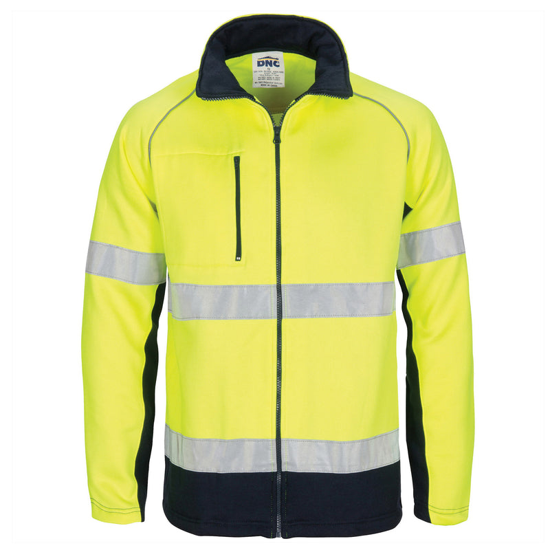 Hi-Vis 2 Tone Full Zip Fleecy Sweat Shirt CSR R/Tape | 3726
