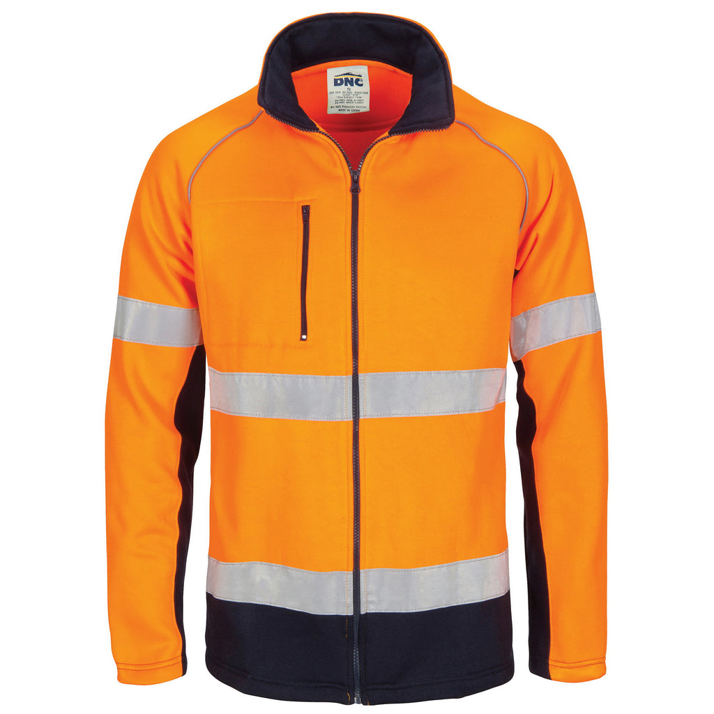 Hi-Vis 2 Tone Full Zip Fleecy Sweat Shirt CSR R/Tape | 3726
