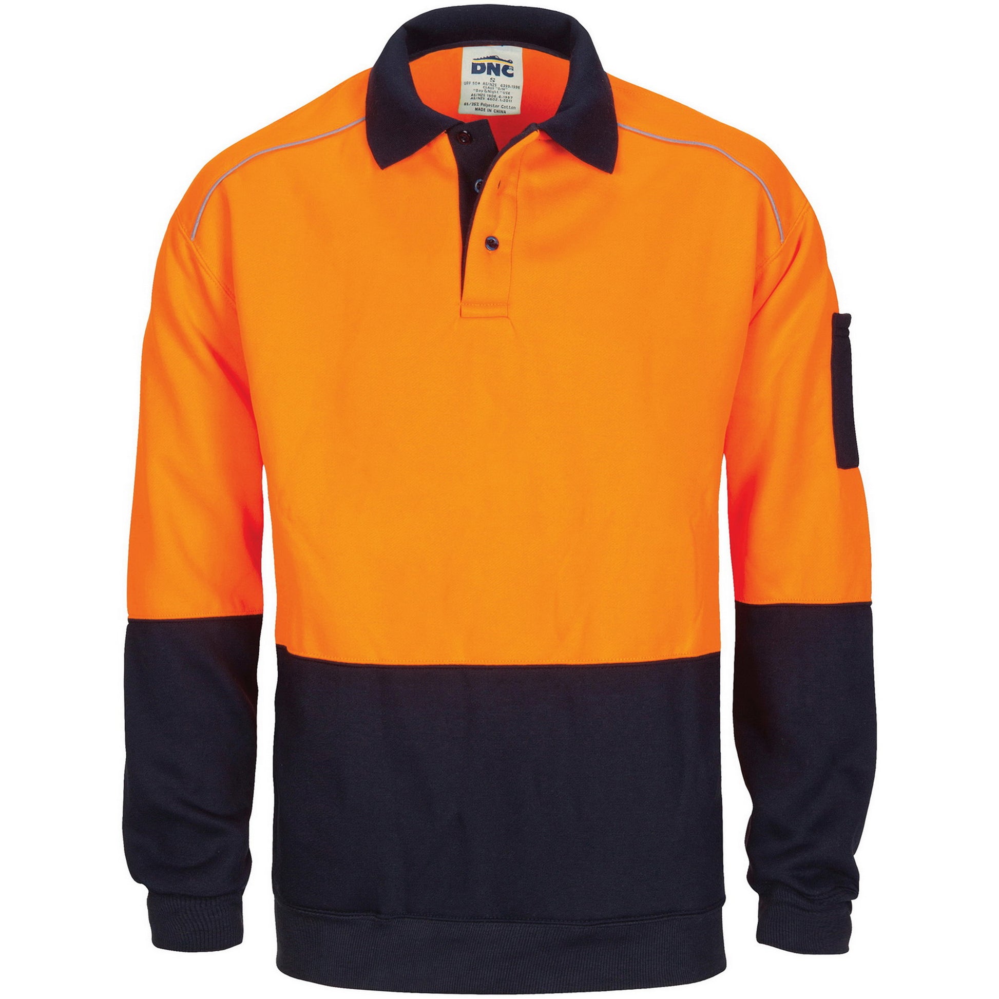 Hi-Vis Rugby Top Windcheater With Two Side Zipped Pockets | 3727