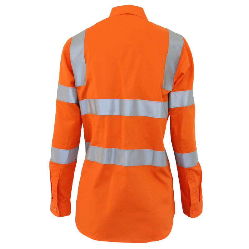 Ladies Hi-Vis L/W Cotton VIC Rail CSR Shirt | 3742