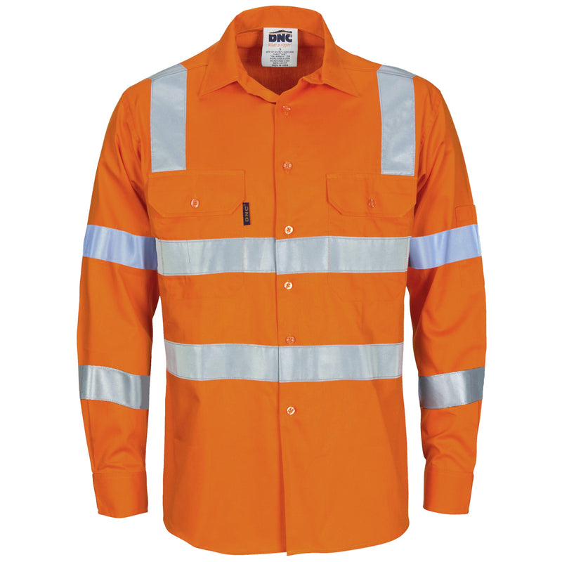 Hi-Vis L/W Bio-Motion Shoulder Stripe & "X" Back Shirt | 3744