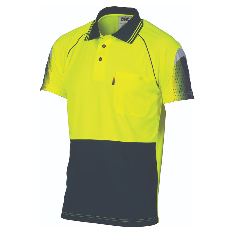 Hi-Vis Cool-Breathe Sublimated Piping Polo - Short Sleeve | 3751