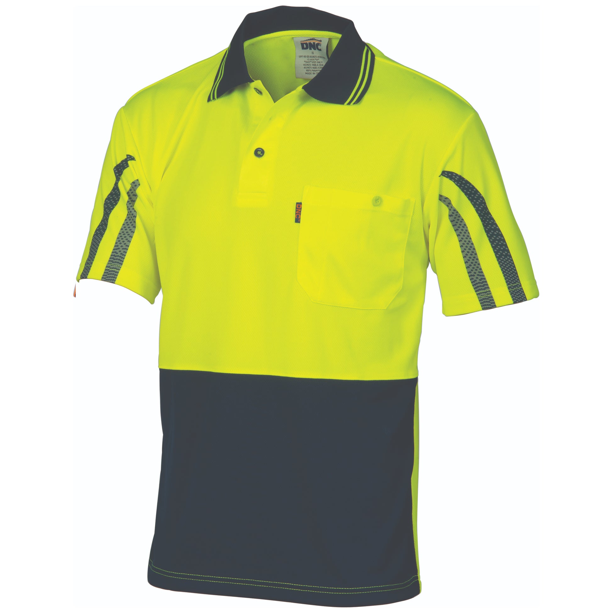Hi-Vis Cool-Breathe Printed Stripe Polo - Short Sleeve | 3752