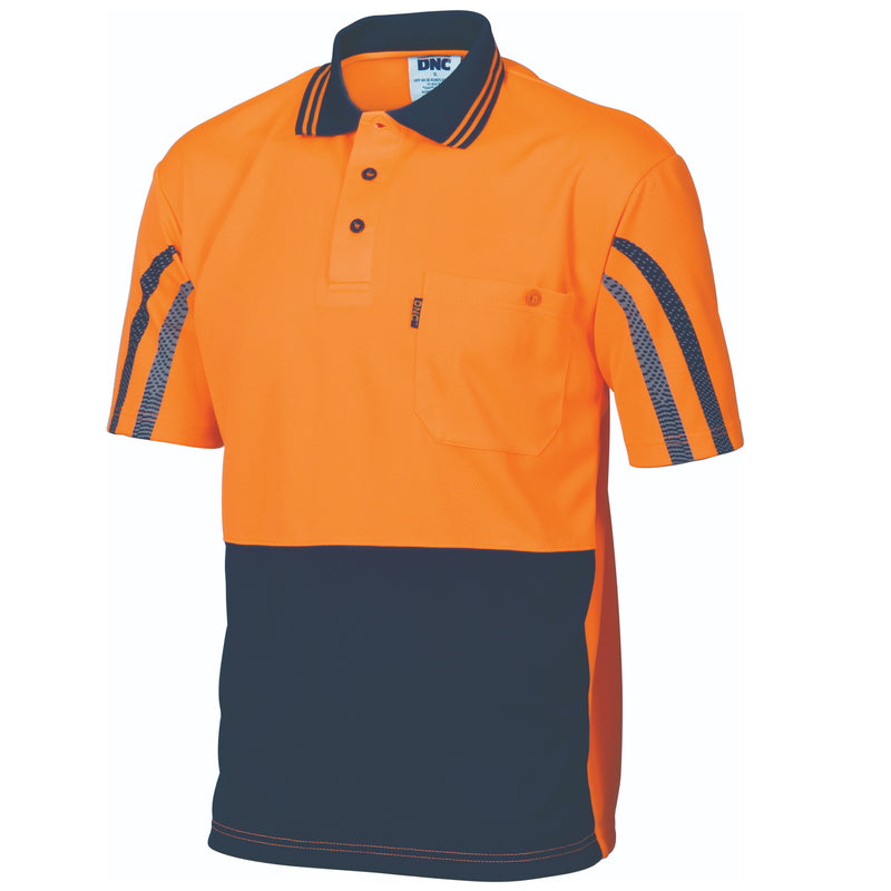 Hi-Vis Cool-Breathe Printed Stripe Polo - Short Sleeve | 3752
