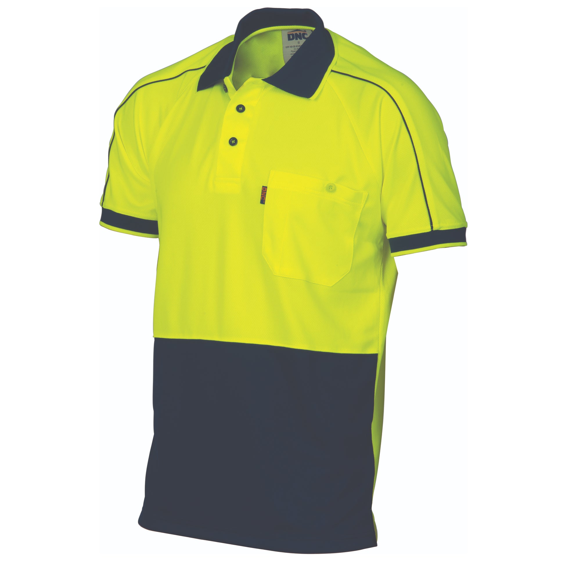 Hi-Vis Cool-Breathe Double Piping Polo -
Short Sleeve | 3753